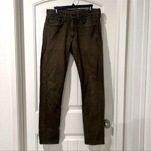 RAG & BONE MEN'S FIT 2 SLIM JEANS SZ 30X32 DARK MOSS EUC